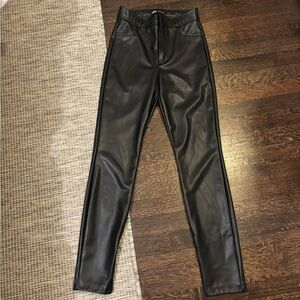 Zara Black Leather Pants